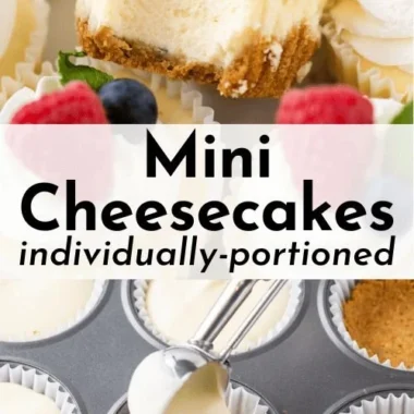 Delicious mini cheesecakes topped with fresh berries on a dessert platter.