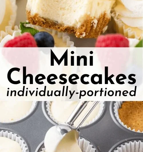 Delicious mini cheesecakes topped with fresh berries on a dessert platter.