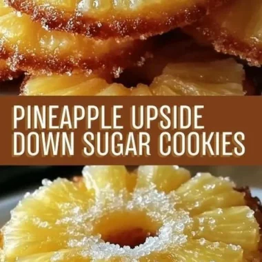 Mini pineapple upside down sugar cookies on a plate