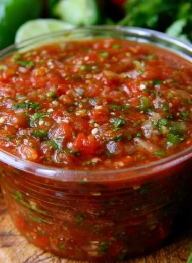 A bowl of the best homemade salsa with fresh ingredients and vibrant colors