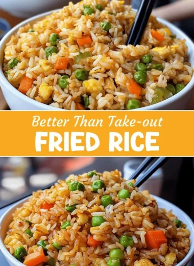Delicious homemade fried rice in a bowl with colorful vegetables