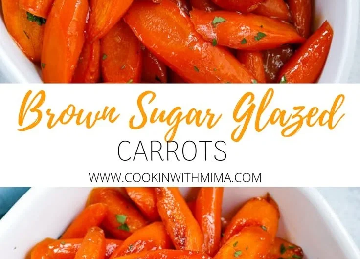 Delicious brown sugar glazed carrots served on a plate