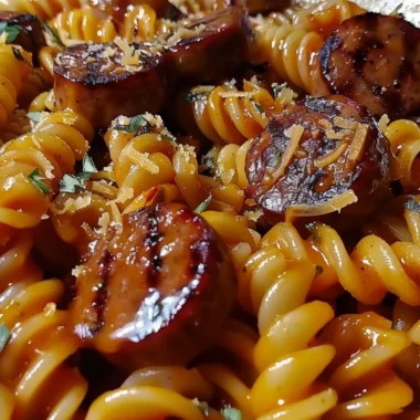 Cozy Honey BBQ Sausage Pasta dish served in a bowl