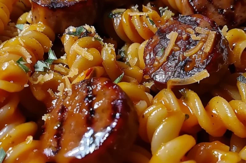 Cozy Honey BBQ Sausage Pasta dish served in a bowl