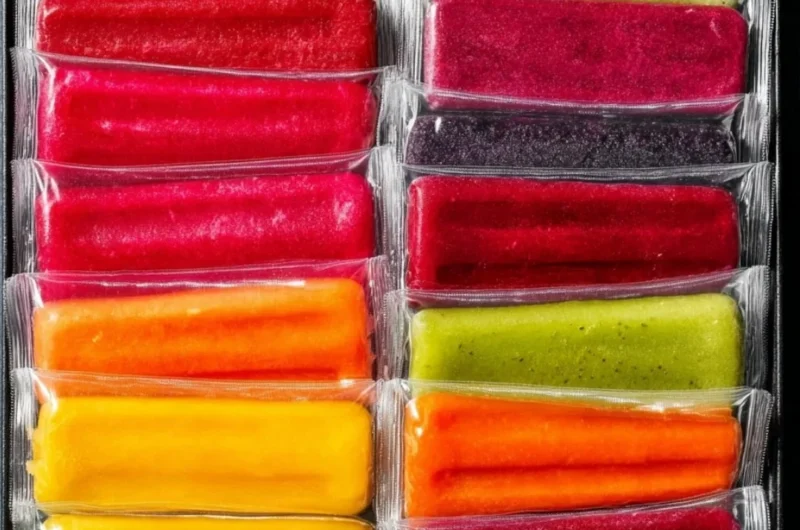 Healthy homemade freezer pops made with fresh fruits and natural ingredients
