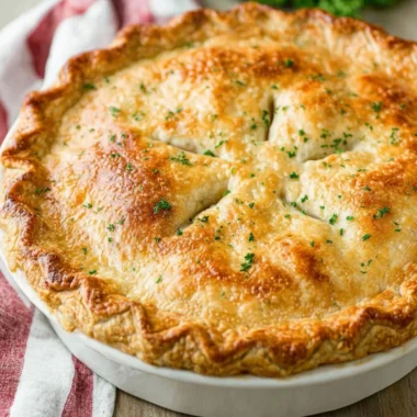 Delicious homemade Chicken Pot Pie with flaky crust and savory filling.