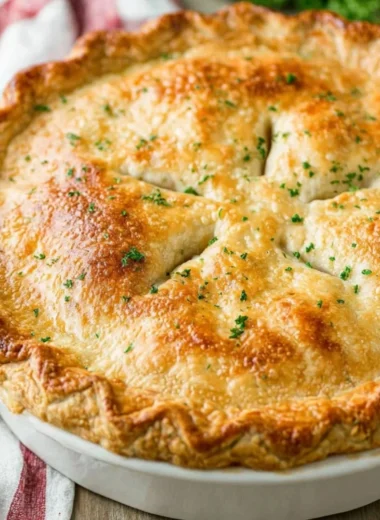 Delicious homemade Chicken Pot Pie with flaky crust and savory filling.
