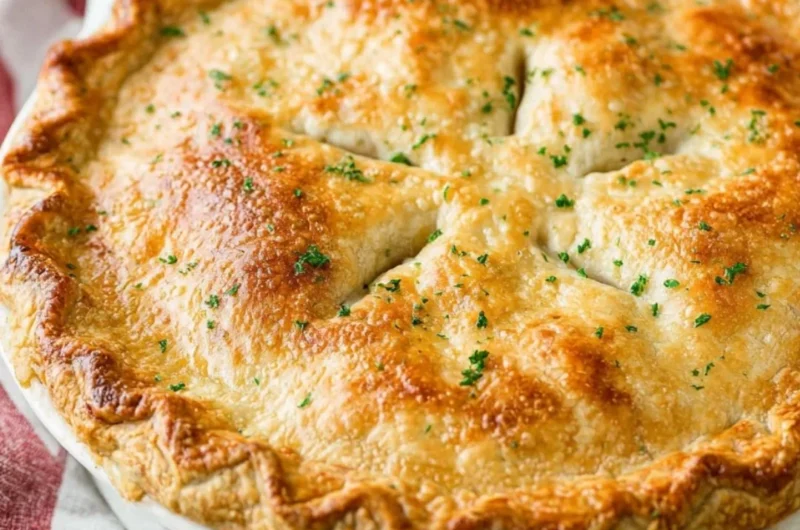 Delicious homemade Chicken Pot Pie with flaky crust and savory filling.