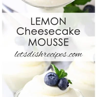Delicious Lemon Cheesecake Mousse dessert in a glass