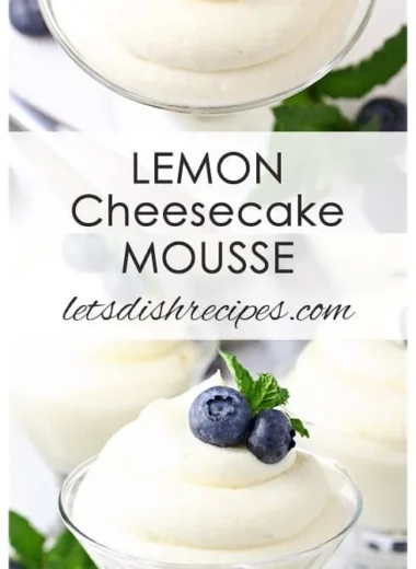 Delicious Lemon Cheesecake Mousse dessert in a glass