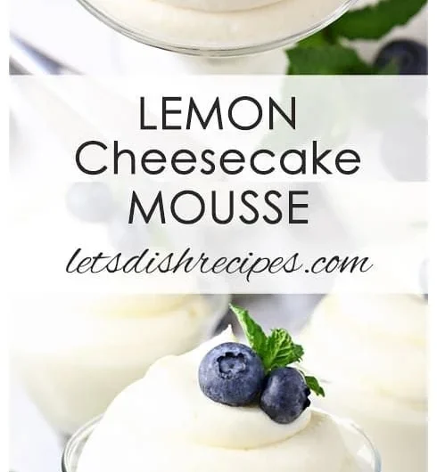 Delicious Lemon Cheesecake Mousse dessert in a glass