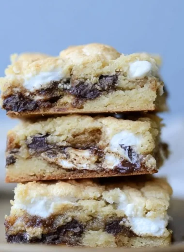 Delicious homemade Mud Hen Bars dessert with chocolate and marshmallow layers.