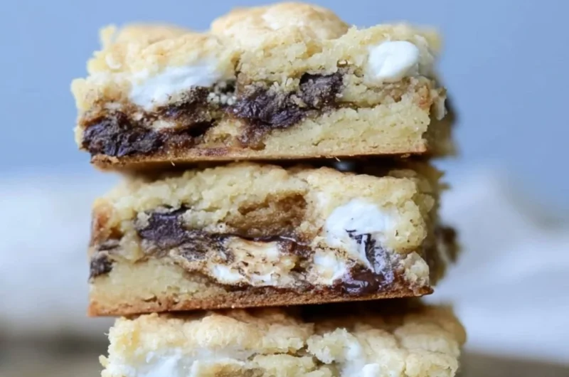 Delicious homemade Mud Hen Bars dessert with chocolate and marshmallow layers.