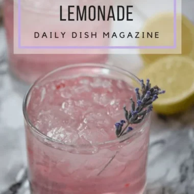 Refreshing pink lavender lemonade with fresh lavender and essential oils