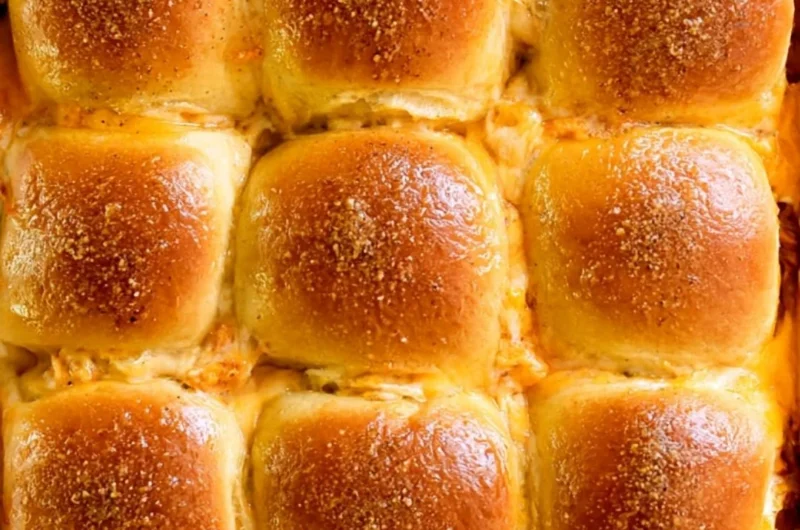 Delicious Buffalo Chicken Sliders served on a platter