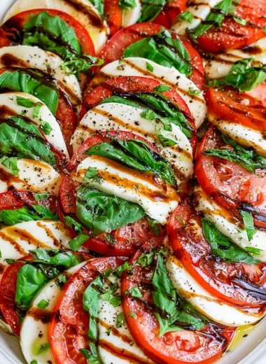 Cozy Caprese salad with fresh mozzarella, tomatoes, and basil