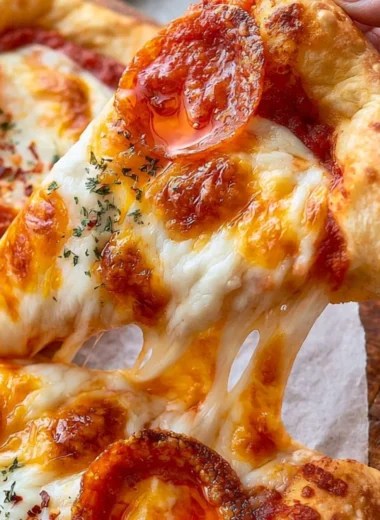 A delicious homemade pizza dough ready for baking.