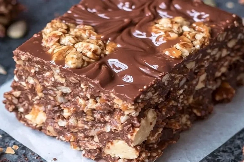 Cozy homemade no bake keto chocolate crunch bars perfect for a healthy treat.