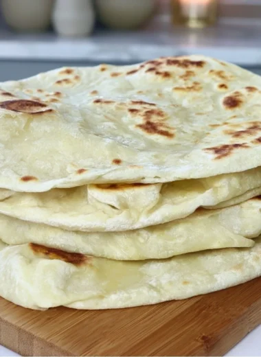 Homemade sourdough tortillas made from sourdough discard.