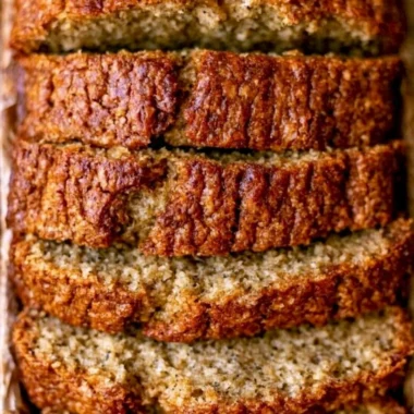 Deliciously moist banana bread made with sour cream