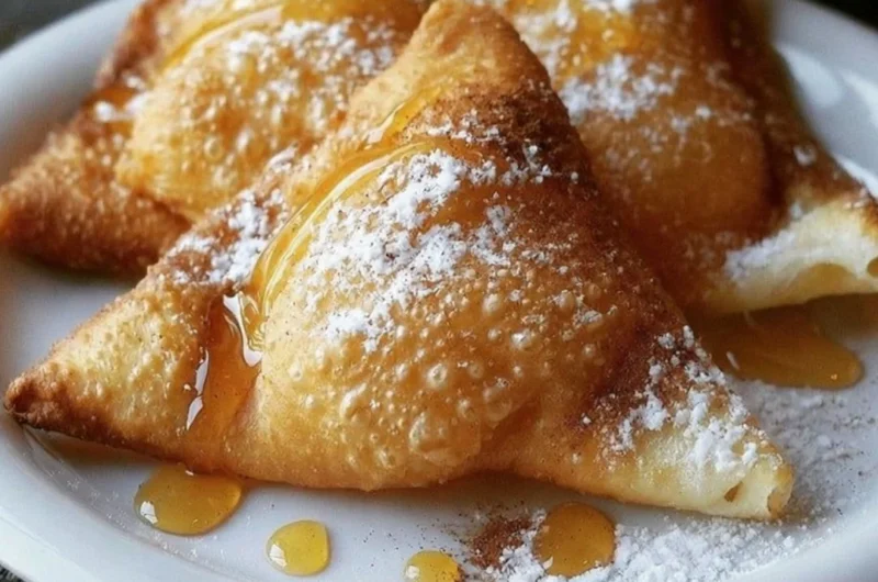 Golden, fluffy sopaipillas served warm, perfect for dipping in honey.